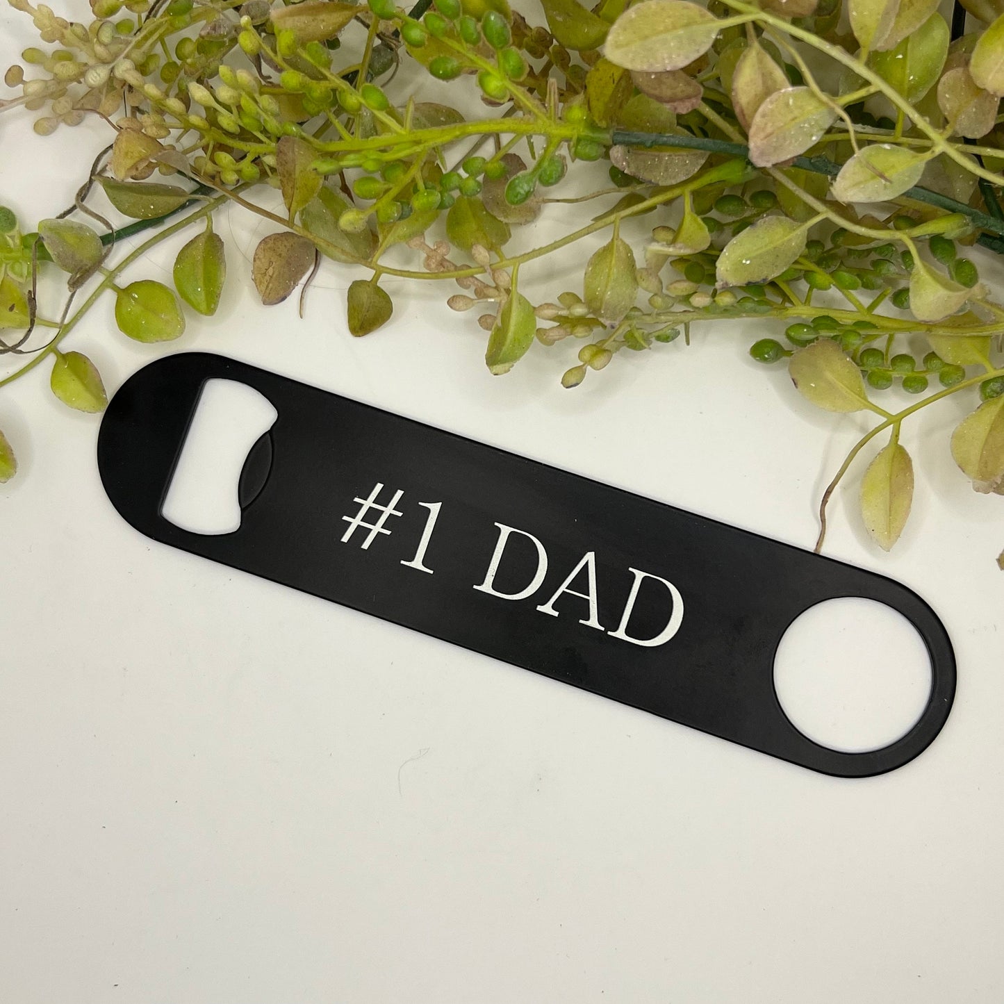 Matte Black Metal Bottle Opener * Fathers Day Gift * Best Dad Ever * Gift for Hubsand/Dad/Step Dad/ Grandpa