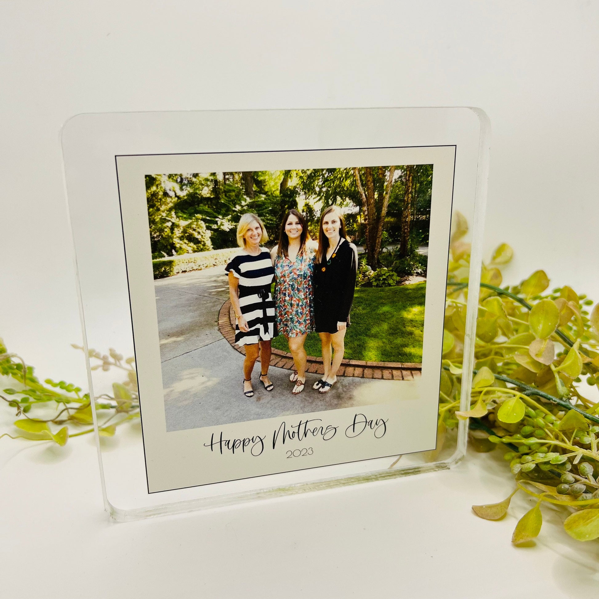 freestanding photo block * your photos, your words * personalized acrylic picture block * Mother’s Day gift
