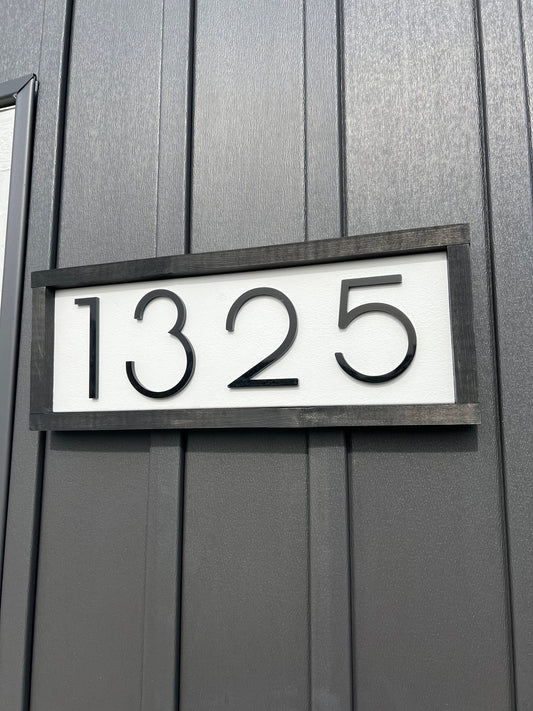 House Number Address Sign, Horizontal House Numbers, House Number Sign, Address Sign, Address Plaque, Housewarming Gift