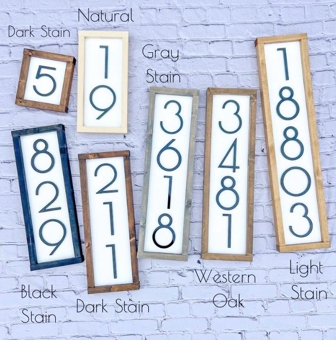 House Number Address Sign, Horizontal House Numbers, House Number Sign, Address Sign, Address Plaque, Housewarming Gift