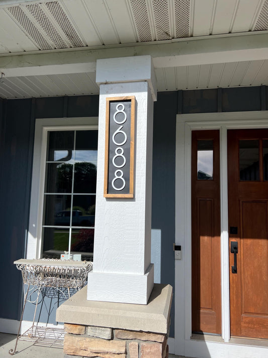 House Number Address Sign, Vertical House Numbers, House Number Sign, Address Sign, Address Plaque, Housewarming Gift