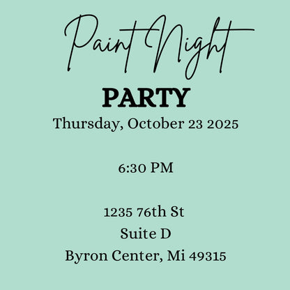 Paint Night Party - October 23