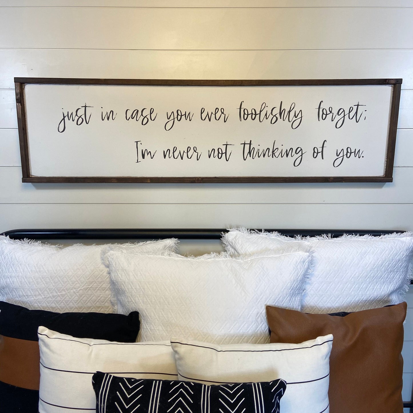 just in case. above over the bed modern farmhouse sign [FREE SHIPPING!]