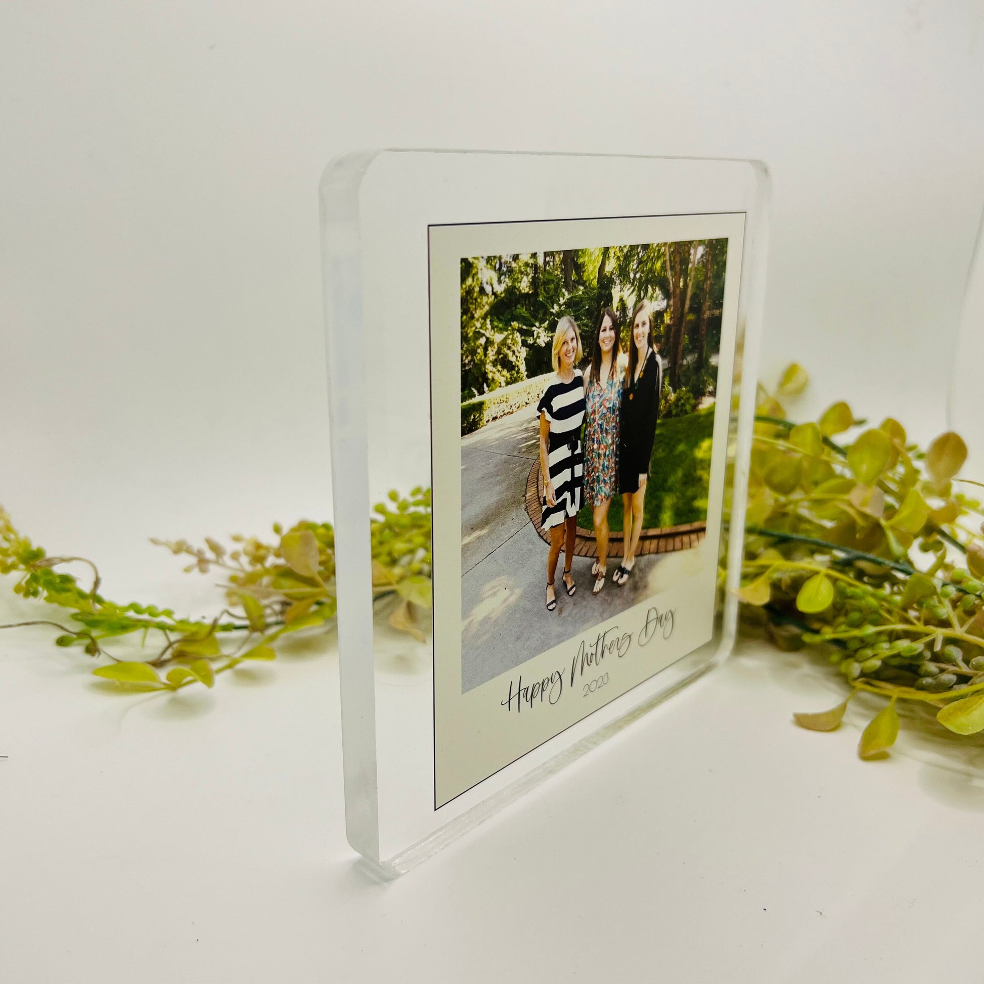 freestanding photo block * your photos, your words * personalized acrylic picture block * Mother’s Day gift
