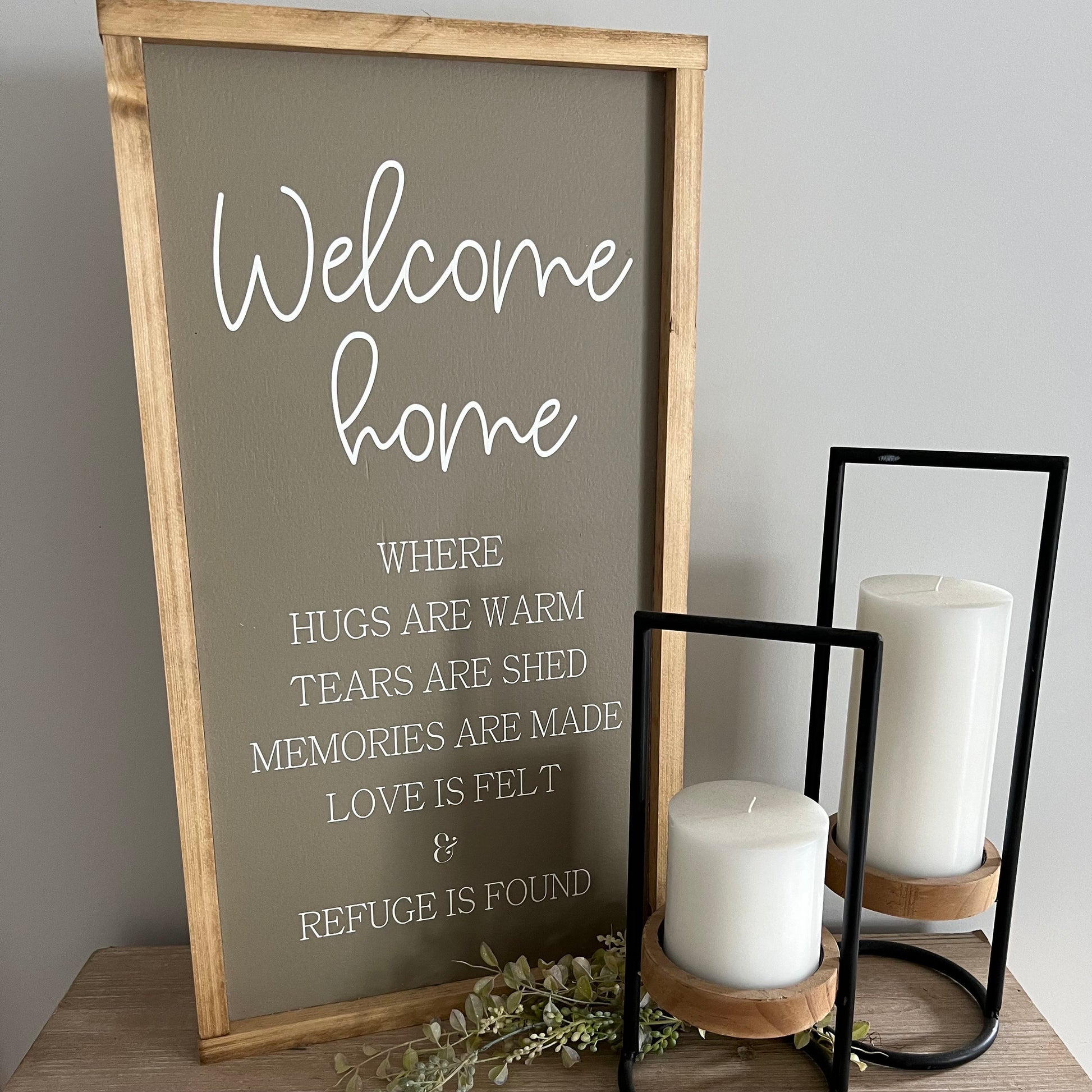 welcome home * details of home sign *entryway sign [FREE SHIPPING!]