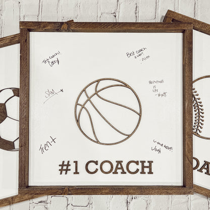 sports ball coach gift * player signed * personalized sign [FREE SHIPPING!]