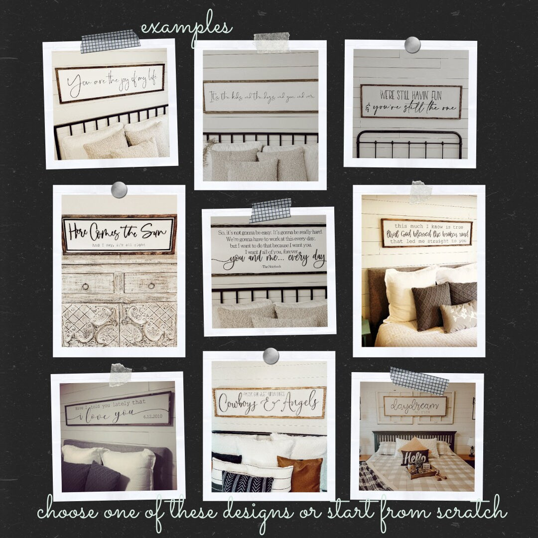 custom phrase - above over the bed sign - master bedroom wall art [FREE SHIPPING!]