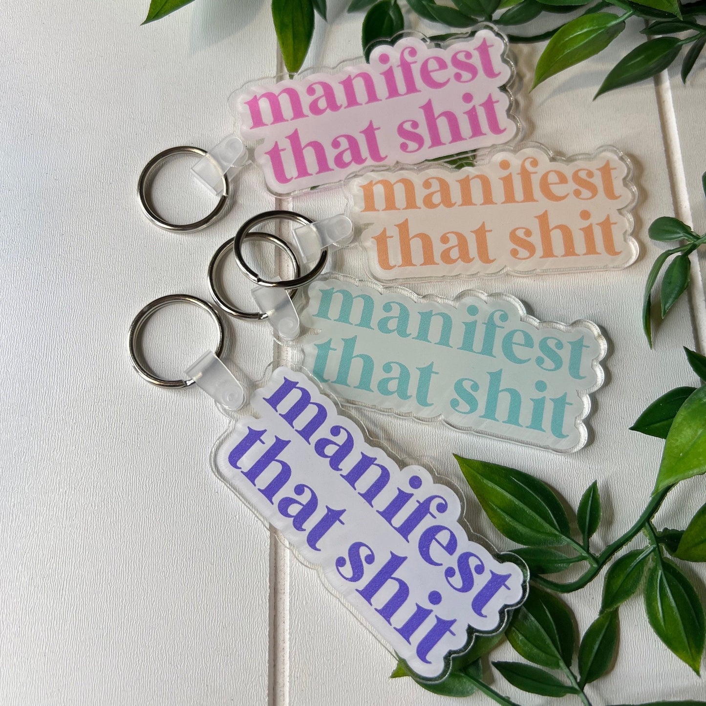 manifest that shit keychain