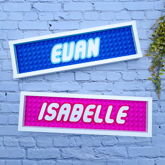 building block name sign * above the bed sign * personalized child name sign [FREE SHIPPING!]