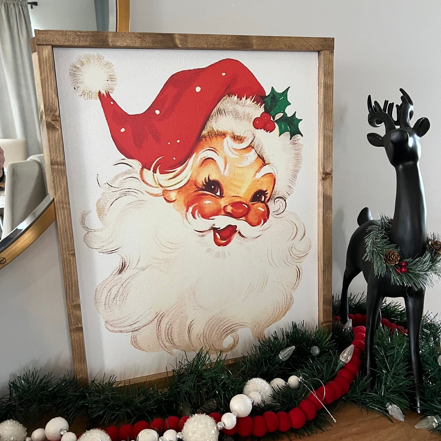 retro santa wood sign [FREE SHIPPING!]