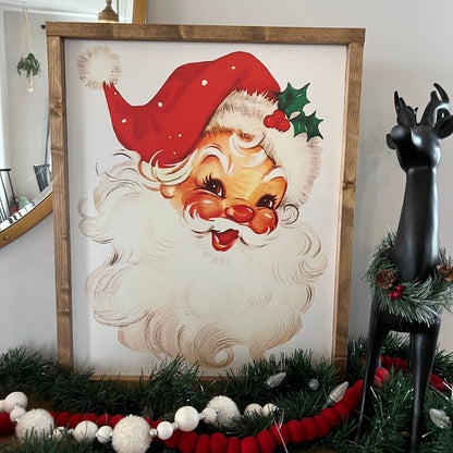 retro santa wood sign [FREE SHIPPING!]