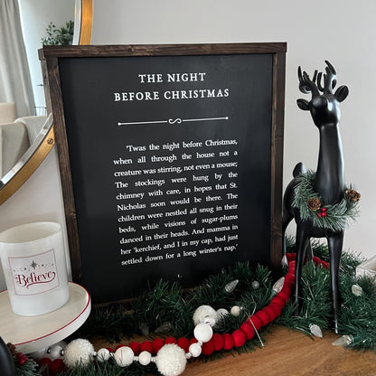 twas the night before Christmas * book page sign [FREE SHIPPING!]