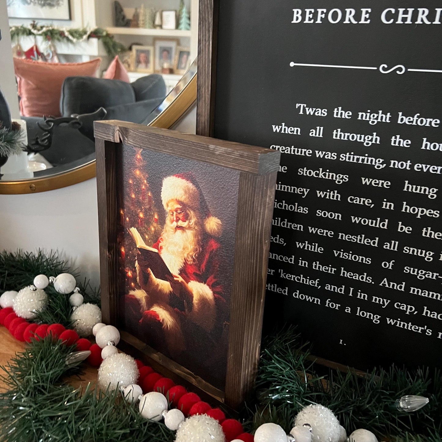 twas the night before Christmas * book page sign [FREE SHIPPING!]