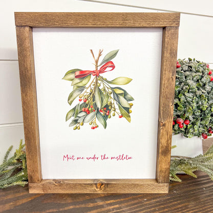 meet me under the mistletoe *wood sign [FREE SHIPPING!]