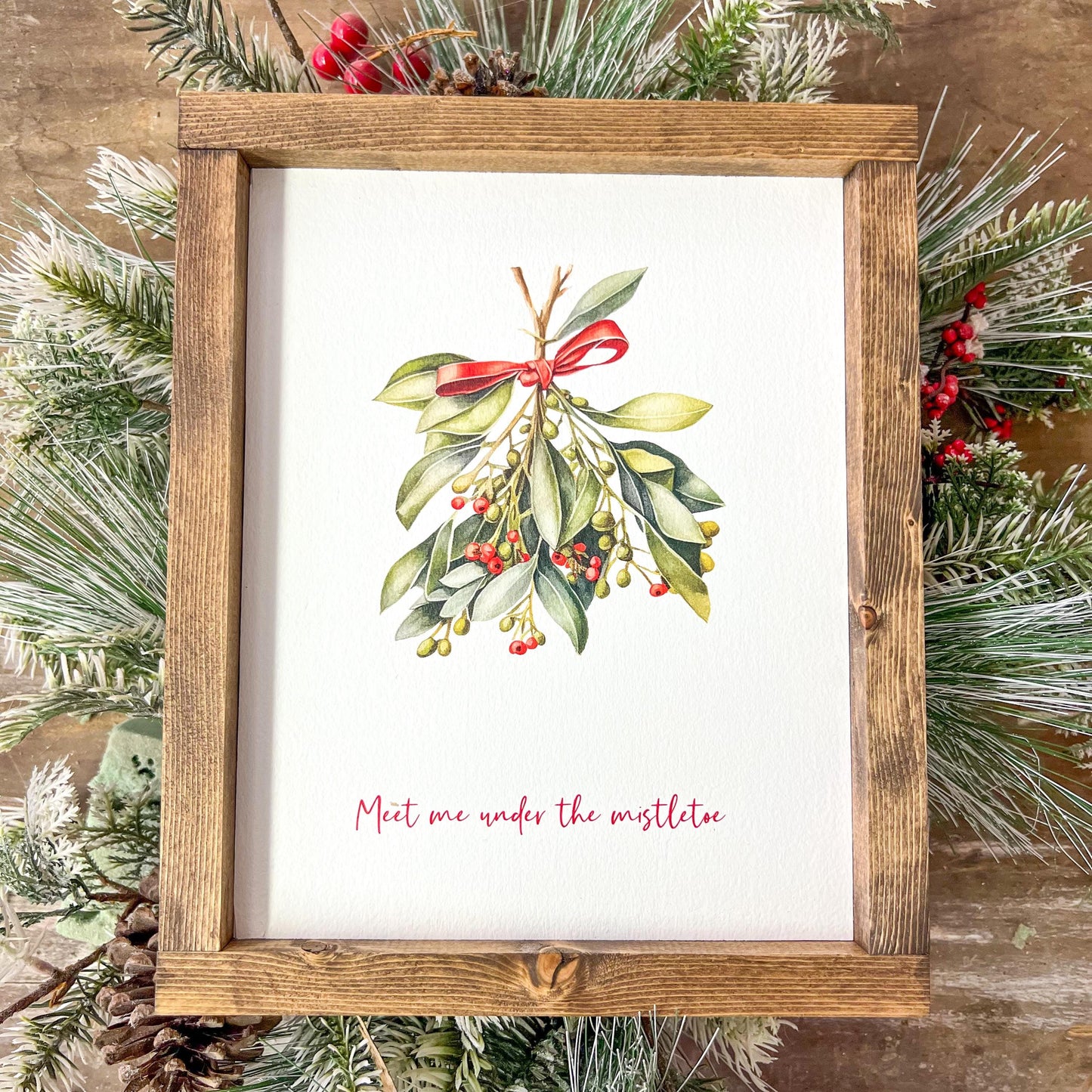 meet me under the mistletoe *wood sign [FREE SHIPPING!]