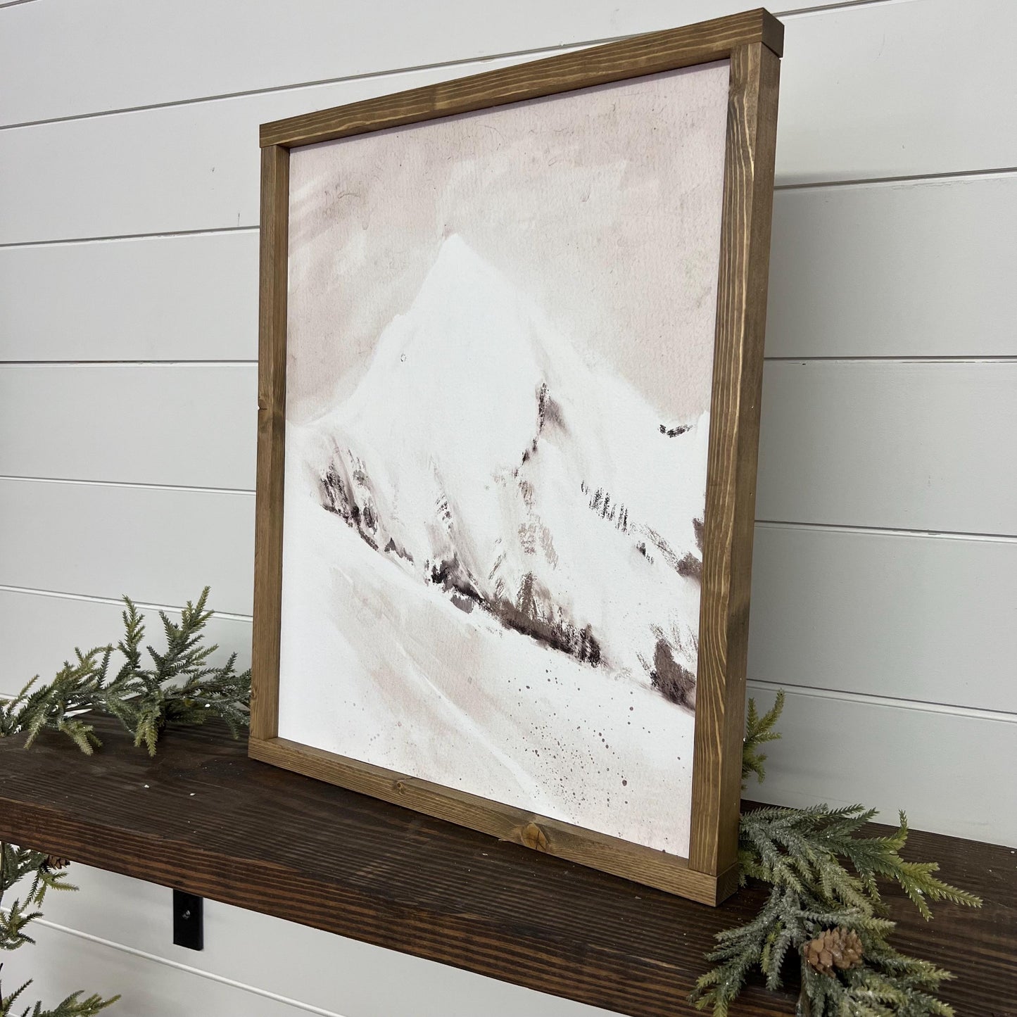 snow capped mountain * winter landscape wood sign [FREE SHIPPING!]