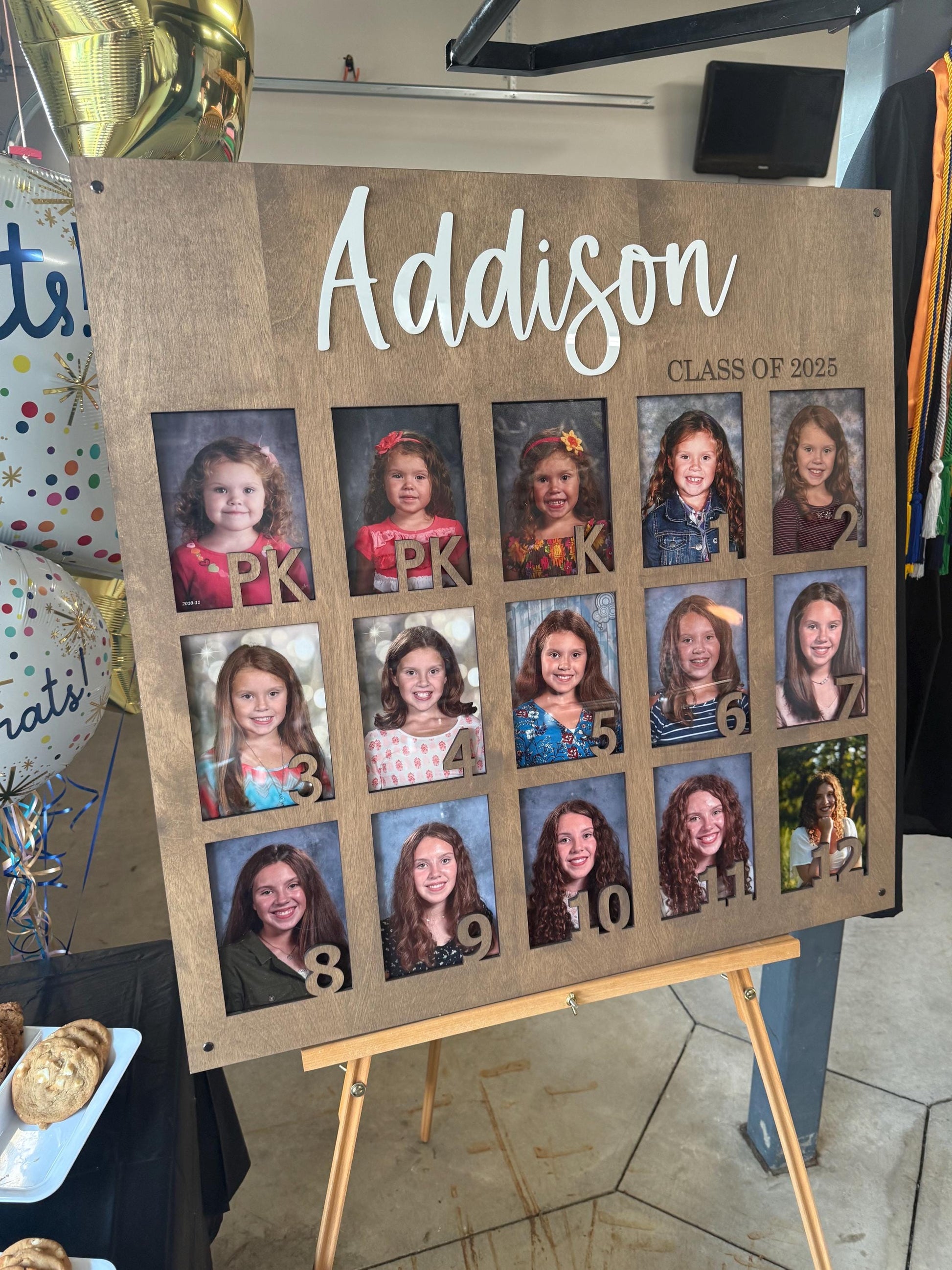 School Years Photo Frame: Pre K - Grade 12, 5x7 Picture, Wall Hanging