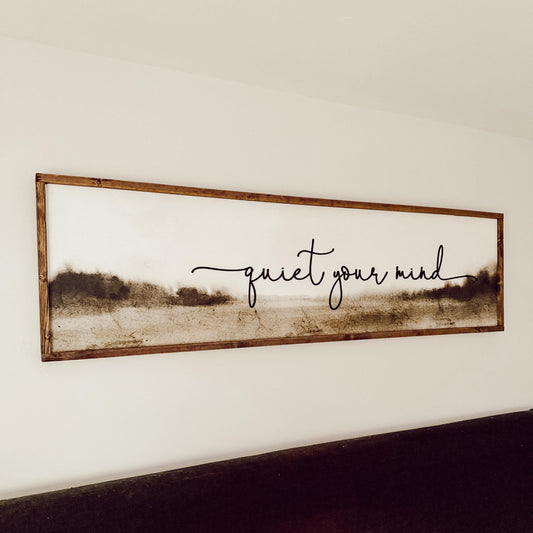 Quiet Your Mind Sign: 3D Bedroom Wall Decor - Free US Shipping