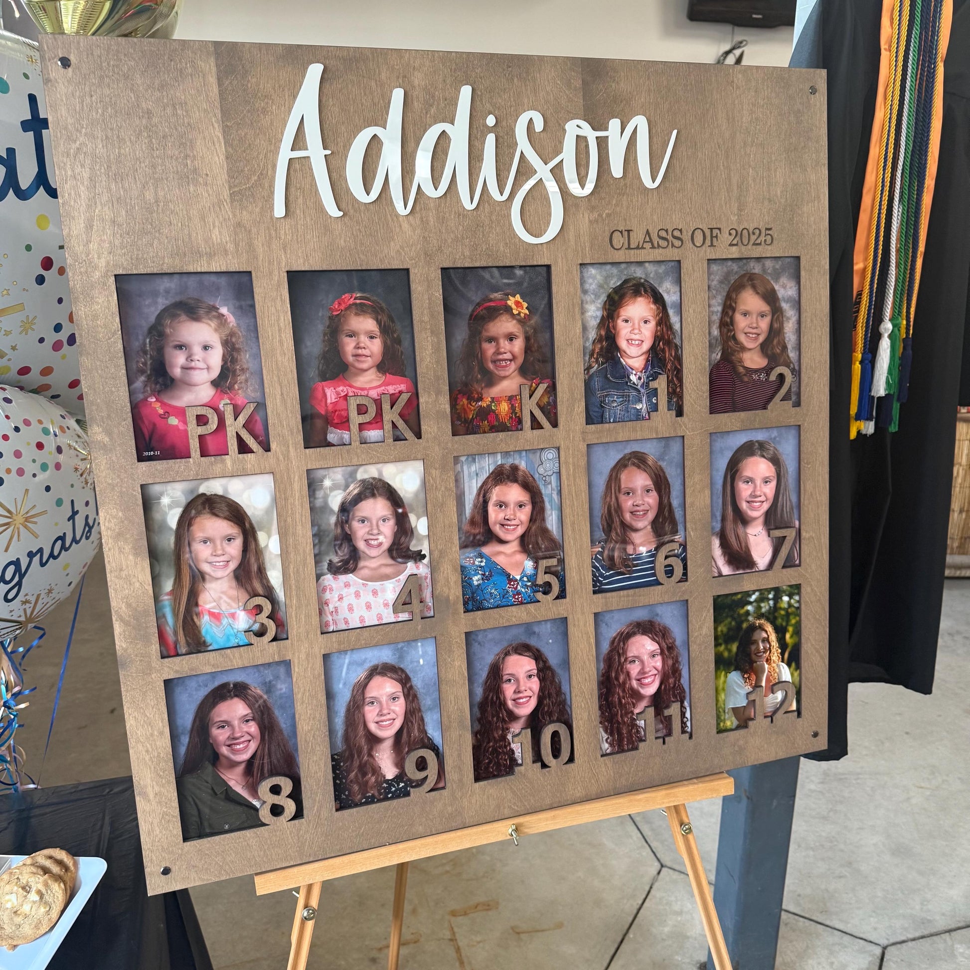 School Years Photo Frame: Pre K - Grade 12, 5x7 Picture, Wall Hanging