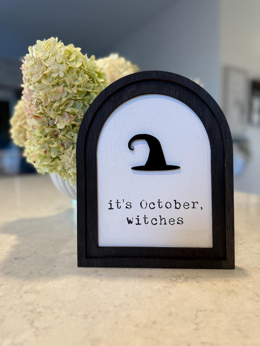 it’s October witches * arch frame * halloween decor * wood sign [FREE SHIPPING!]