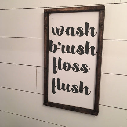 wash brush floss flush [FREE SHIPPING!]