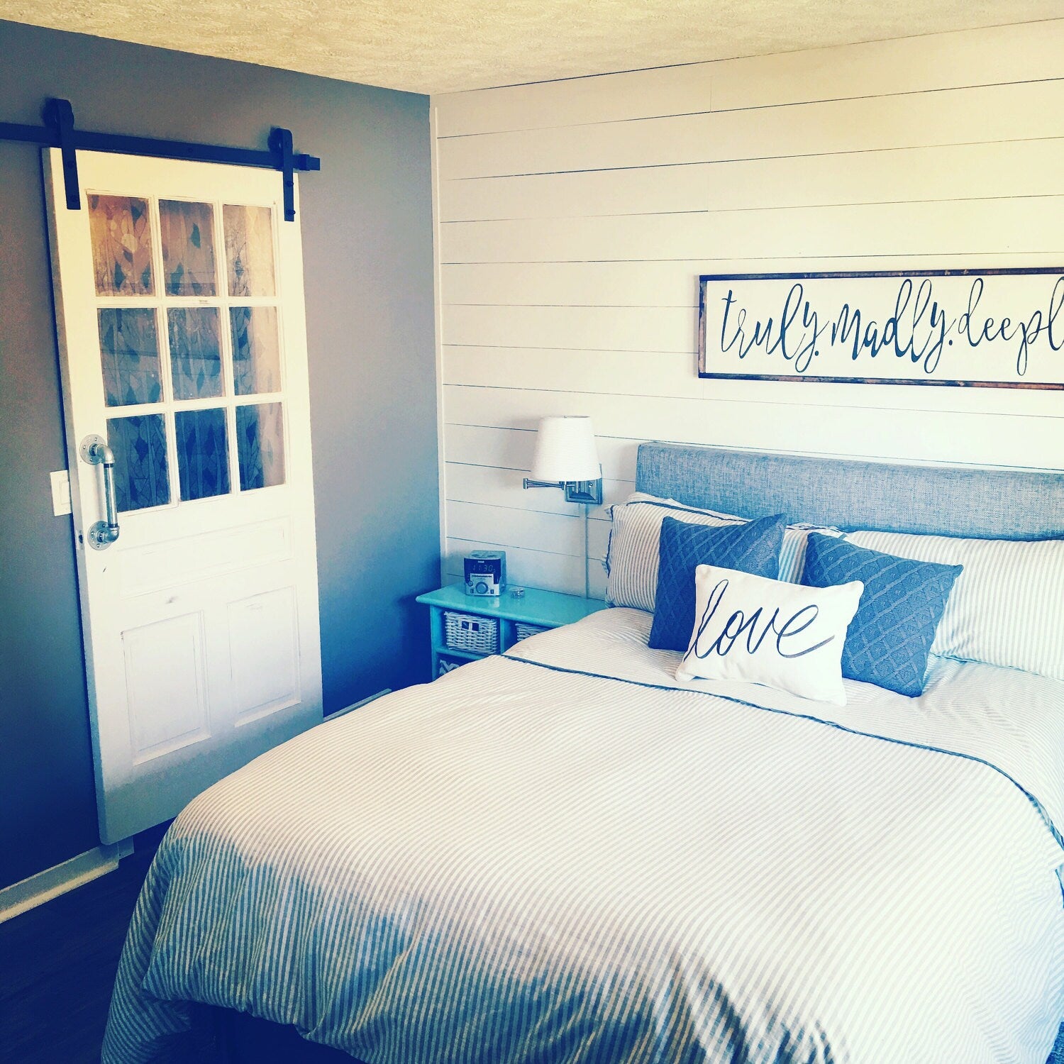 truly.madly.deeply. above over the bed sign - master bedroom [FREE SHIPPING!]