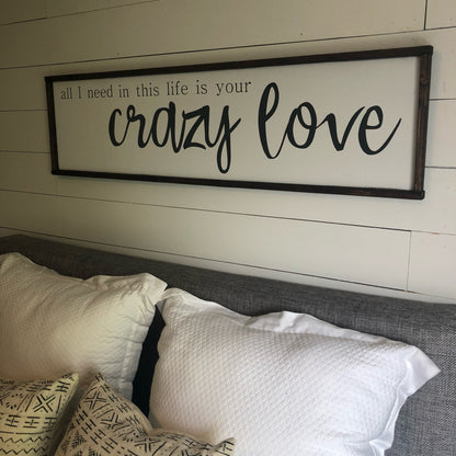crazy love. above the bed sign [FREE SHIPPING!]