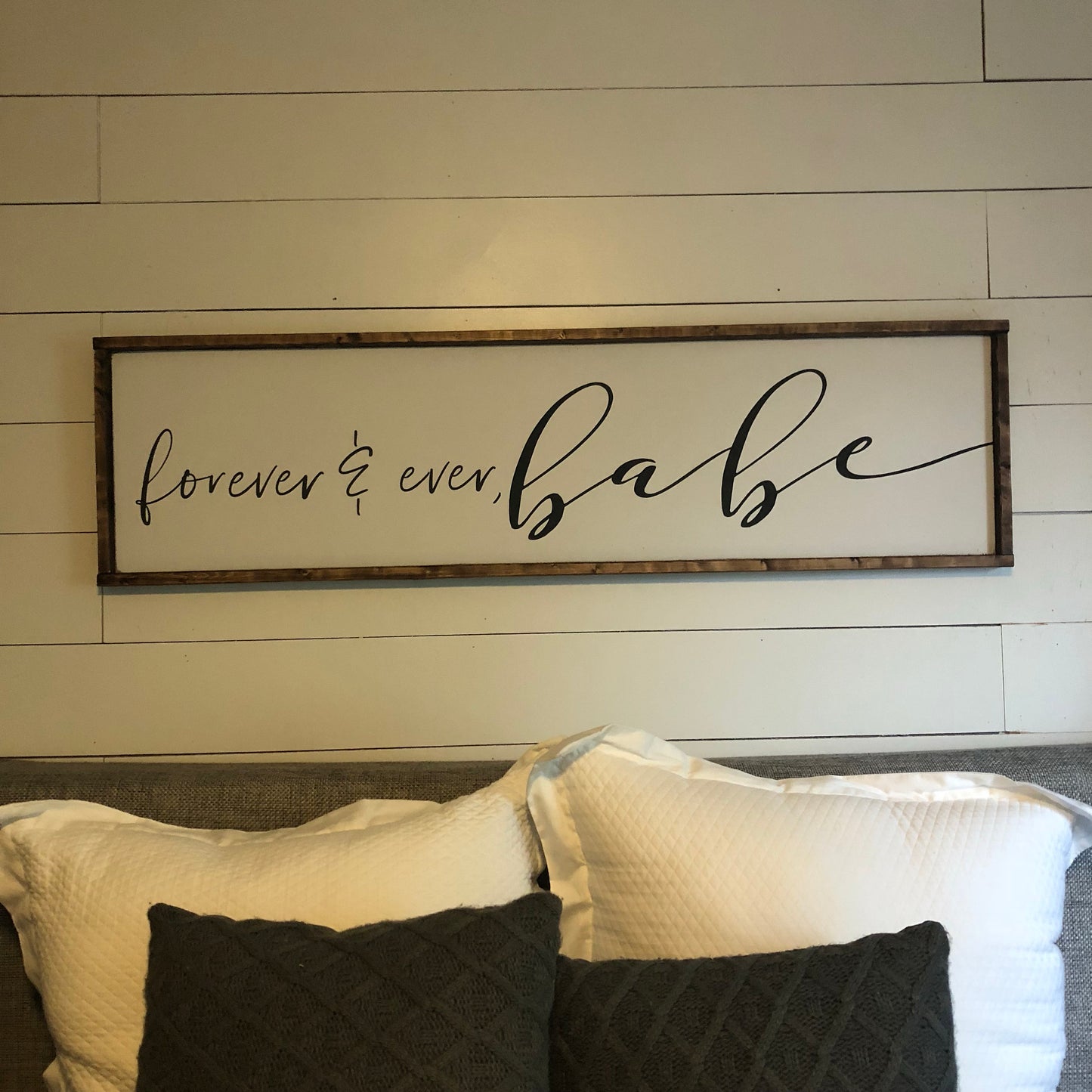 forever & ever, babe. - above over the bed sign - master bedroom wall art [FREE SHIPPING!]