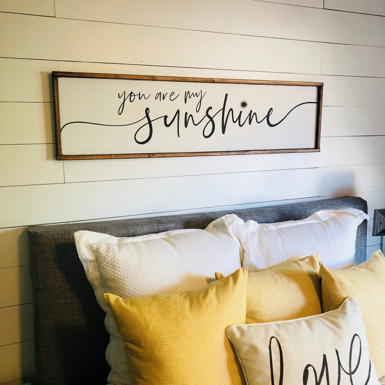 you are my sunshine. above the bed sign [FREE SHIPPING!]