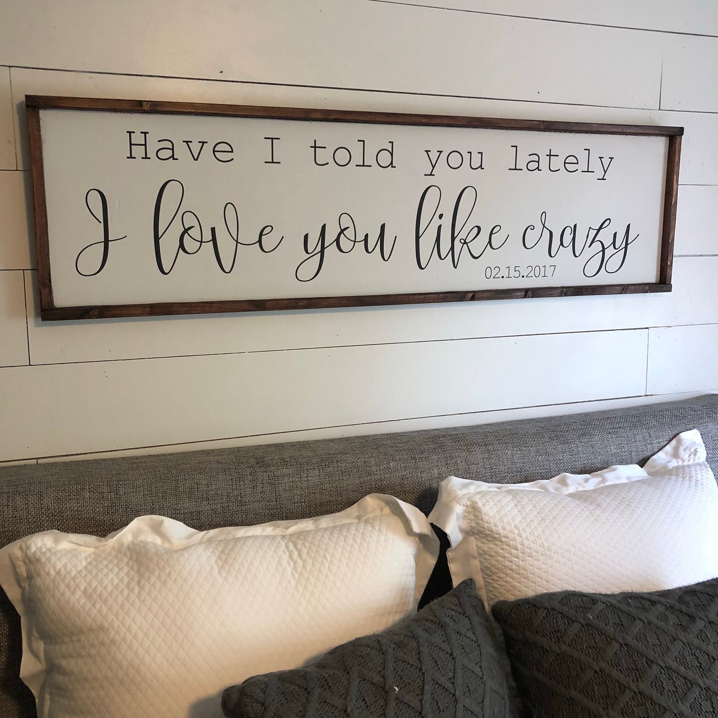 i love you like crazy - above over the bed sign - master bedroom wall art - personalized [FREE SHIPPING!]