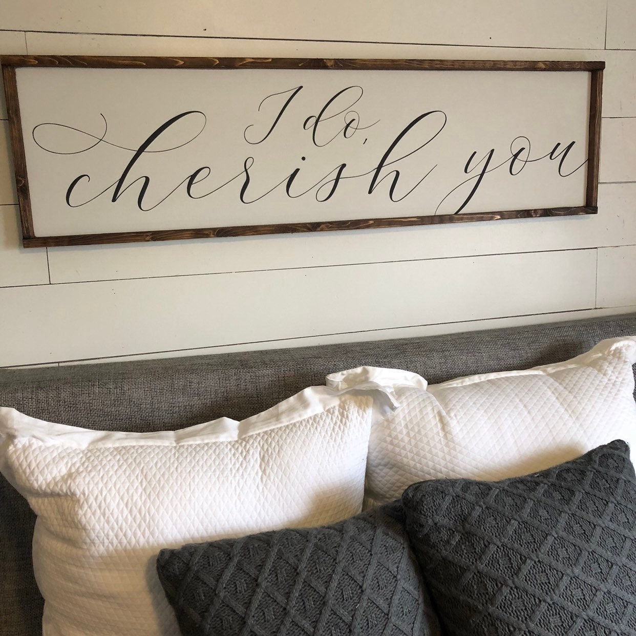i do cherish you. above the bed sign [FREE SHIPPING!]