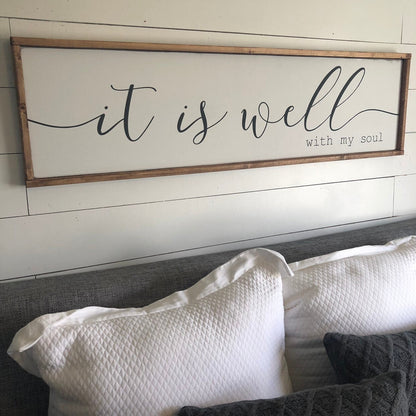 it is well with my soul - above over the bed sign - master bedroom wall art [FREE SHIPPING!]