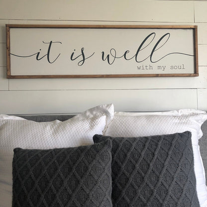 it is well with my soul - above over the bed sign - master bedroom wall art [FREE SHIPPING!]