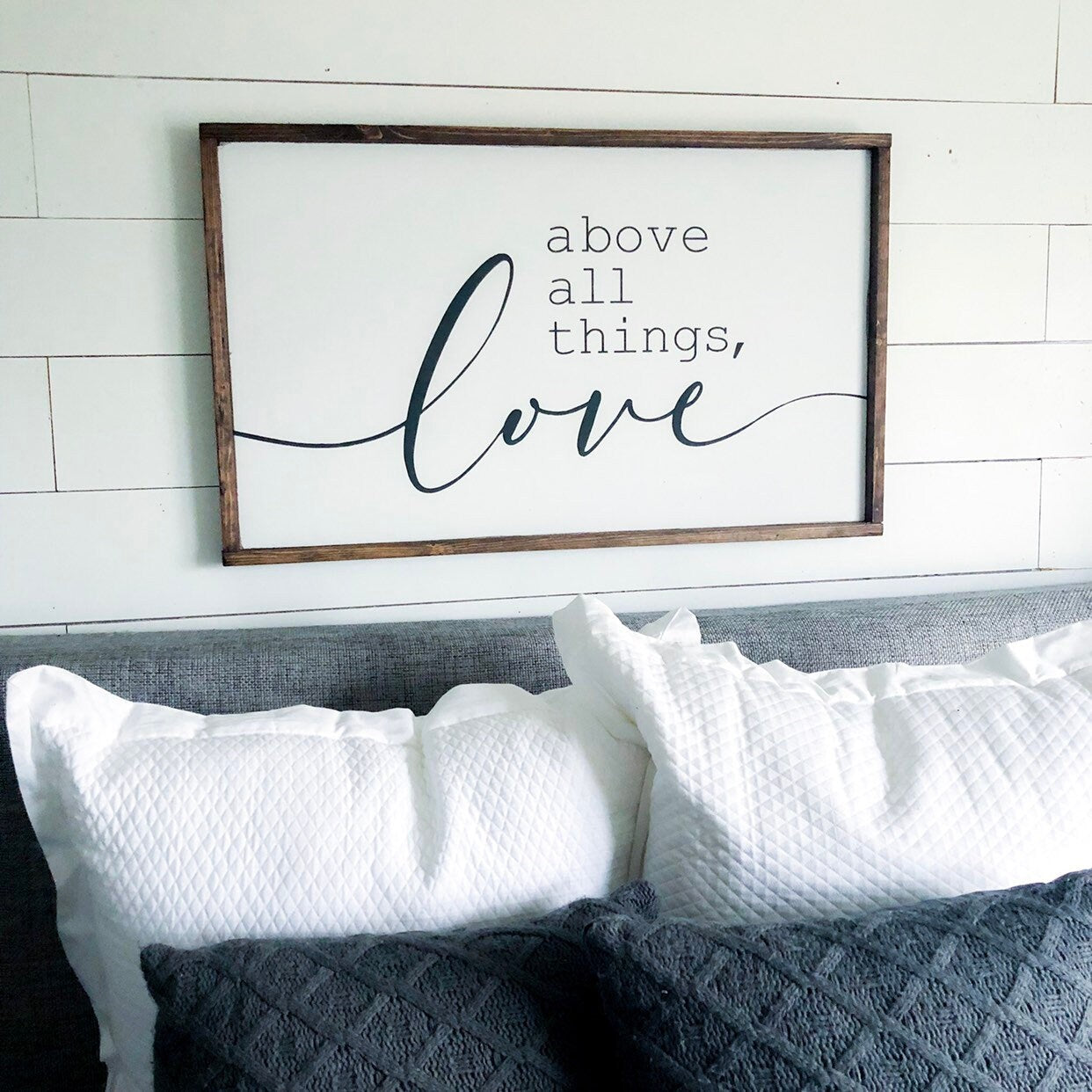 above all things. above the bed sign [FREE SHIPPING!]