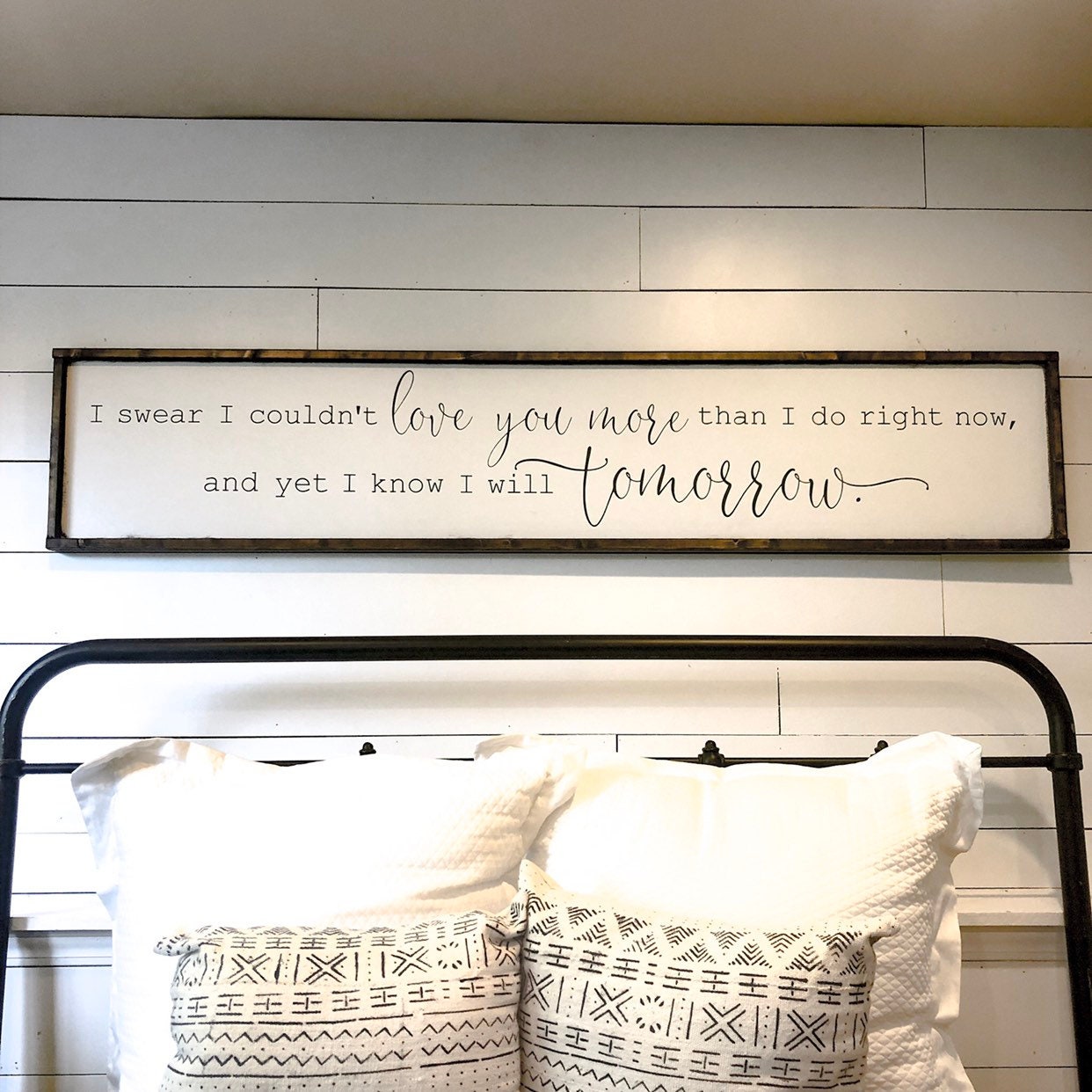 love you more tomorrow - above over the bed sign - master bedroom [FREE SHIPPING!]