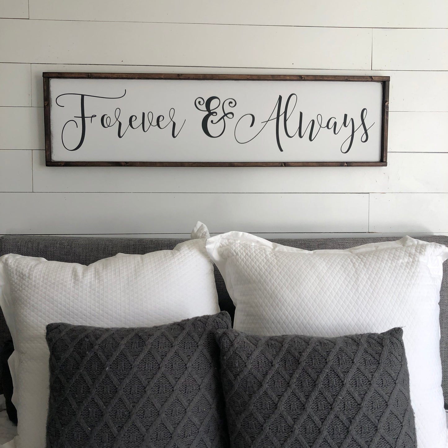 forever & always. above over the bed sign - master bedroom [FREE SHIPPING!]