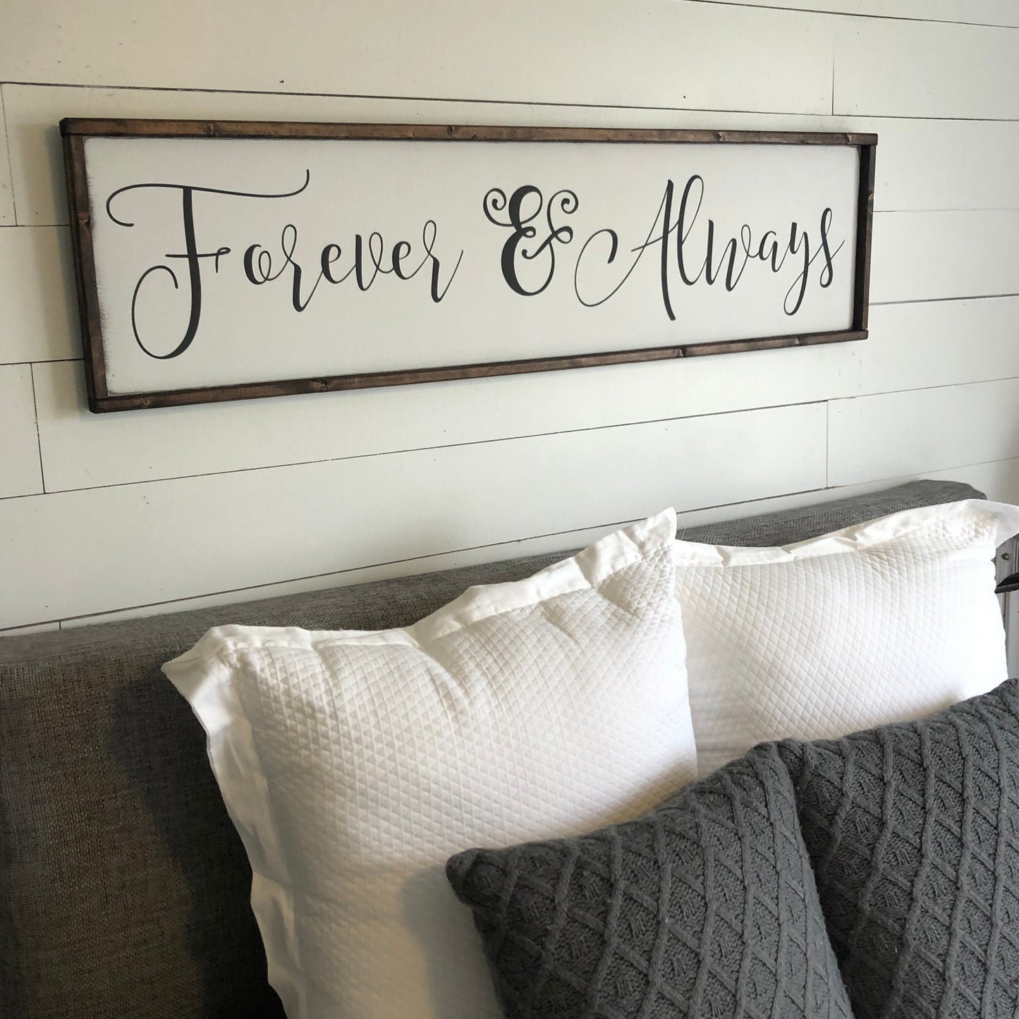 forever & always. above over the bed sign - master bedroom [FREE SHIPPING!]