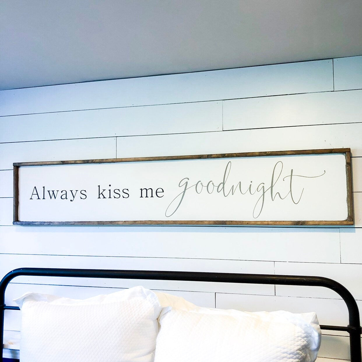 always kiss me goodnight, above over the bed sign, master bedroom [FREE SHIPPING!]