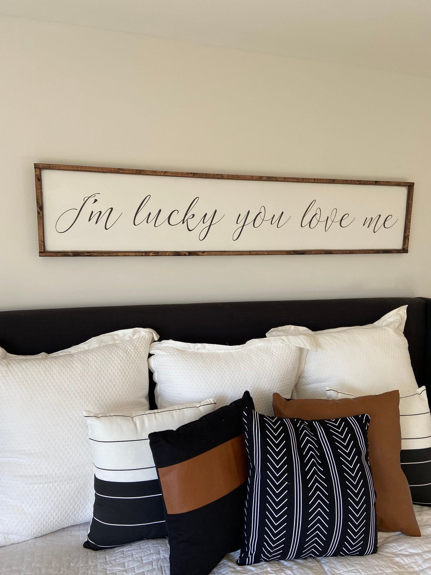 i’m lucky you love me. above the bed sign [FREE SHIPPING!]