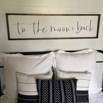 to the moon & back. above the bed sign [FREE SHIPPING!]