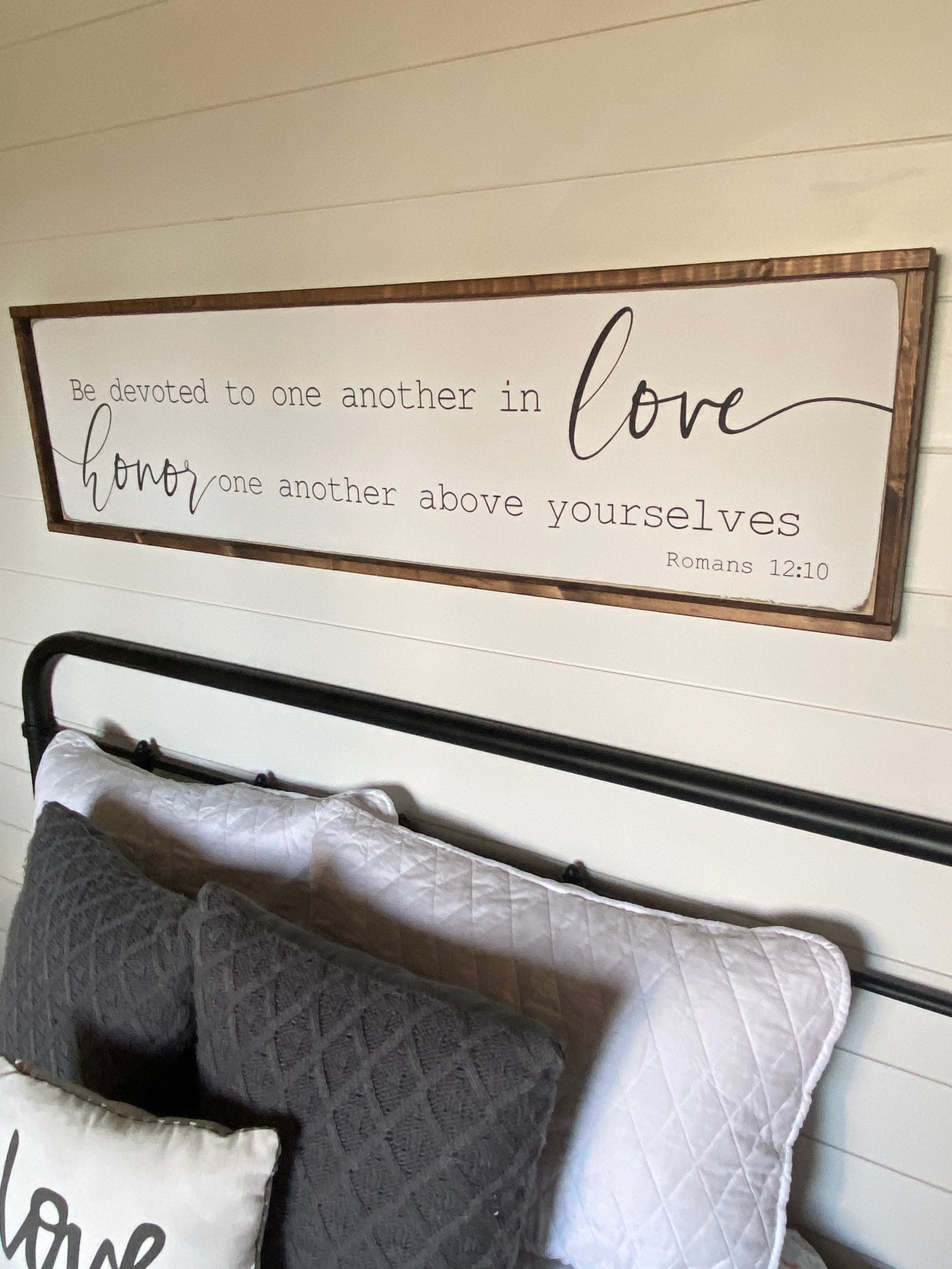 Romans 12:10 - above the bed sign [FREE SHIPPING!]