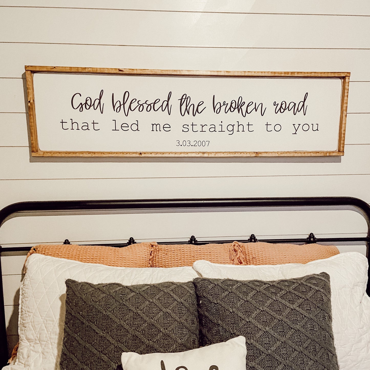 God blessed the broken road. above the bed sign [FREE SHIPPING!]