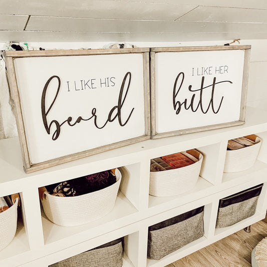I like his beard. I like her butt. [FREE SHIPPING!]