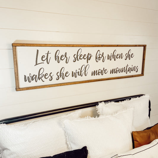 let her sleep - move mountains - above over the bed [FREE SHIPPING!]