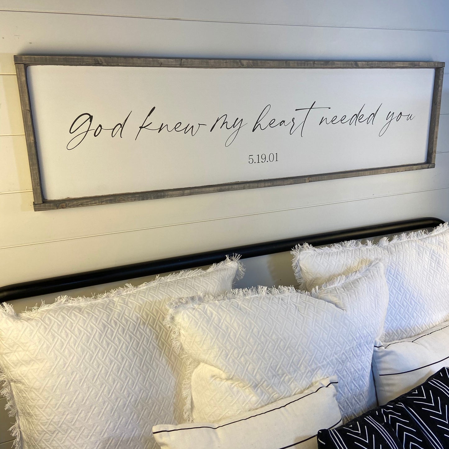 God knew my heart needed you. above over the bed sign. master bedroom decor[FREE SHIPPING!]