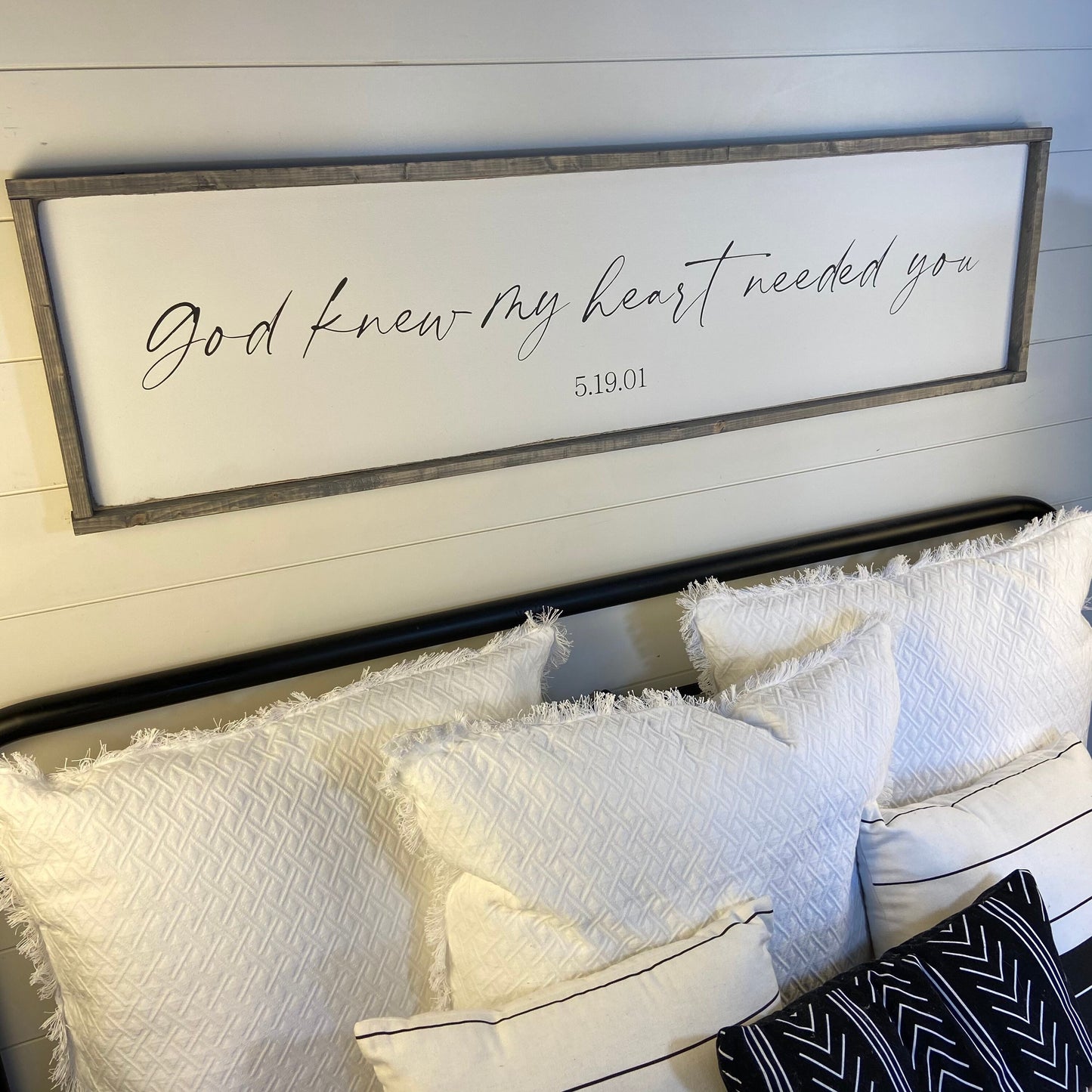 God knew my heart needed you. above over the bed sign. master bedroom decor[FREE SHIPPING!]