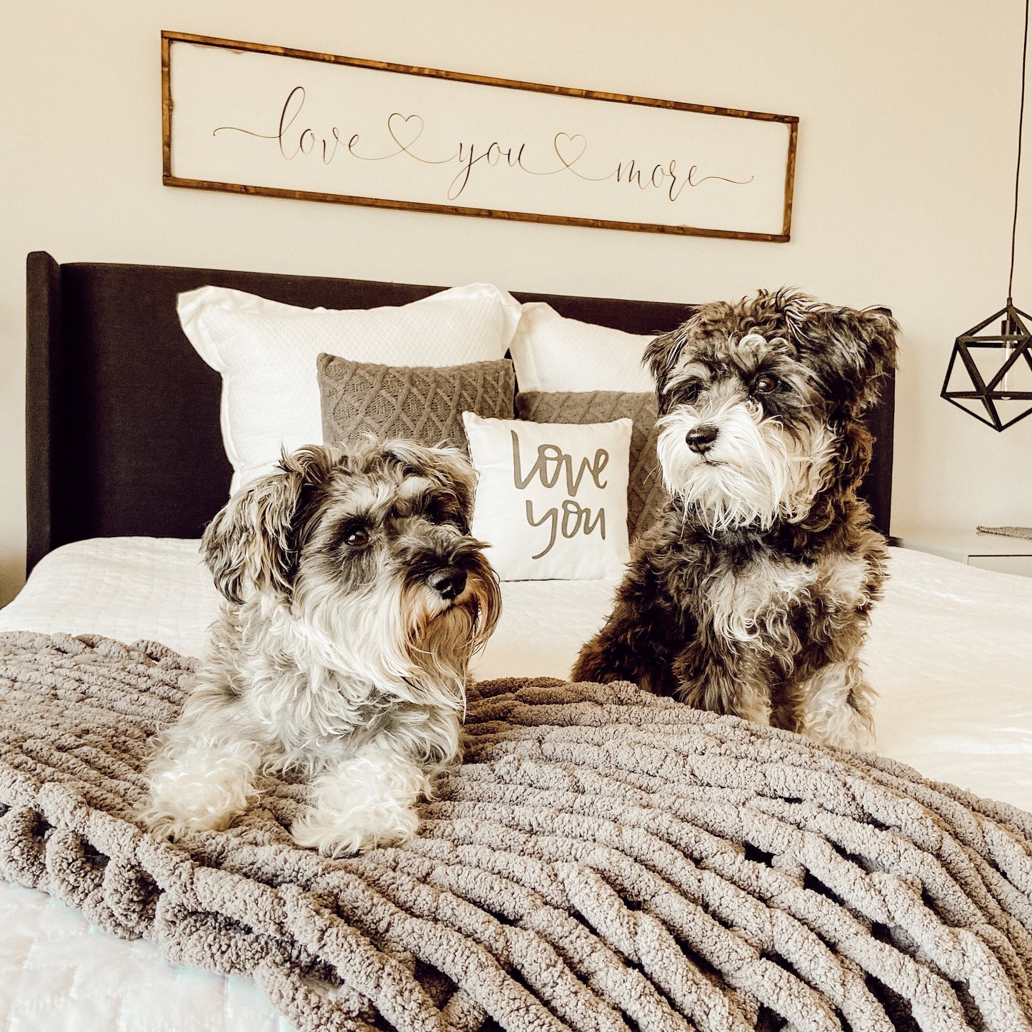 love you more - above over the bed sign - master bedroom [FREE SHIPPING!]