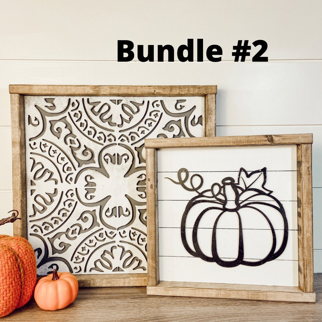 Pumpkin Bundles! Decorative background with shiplap backed pumpkin [FREE SHIPPING]
