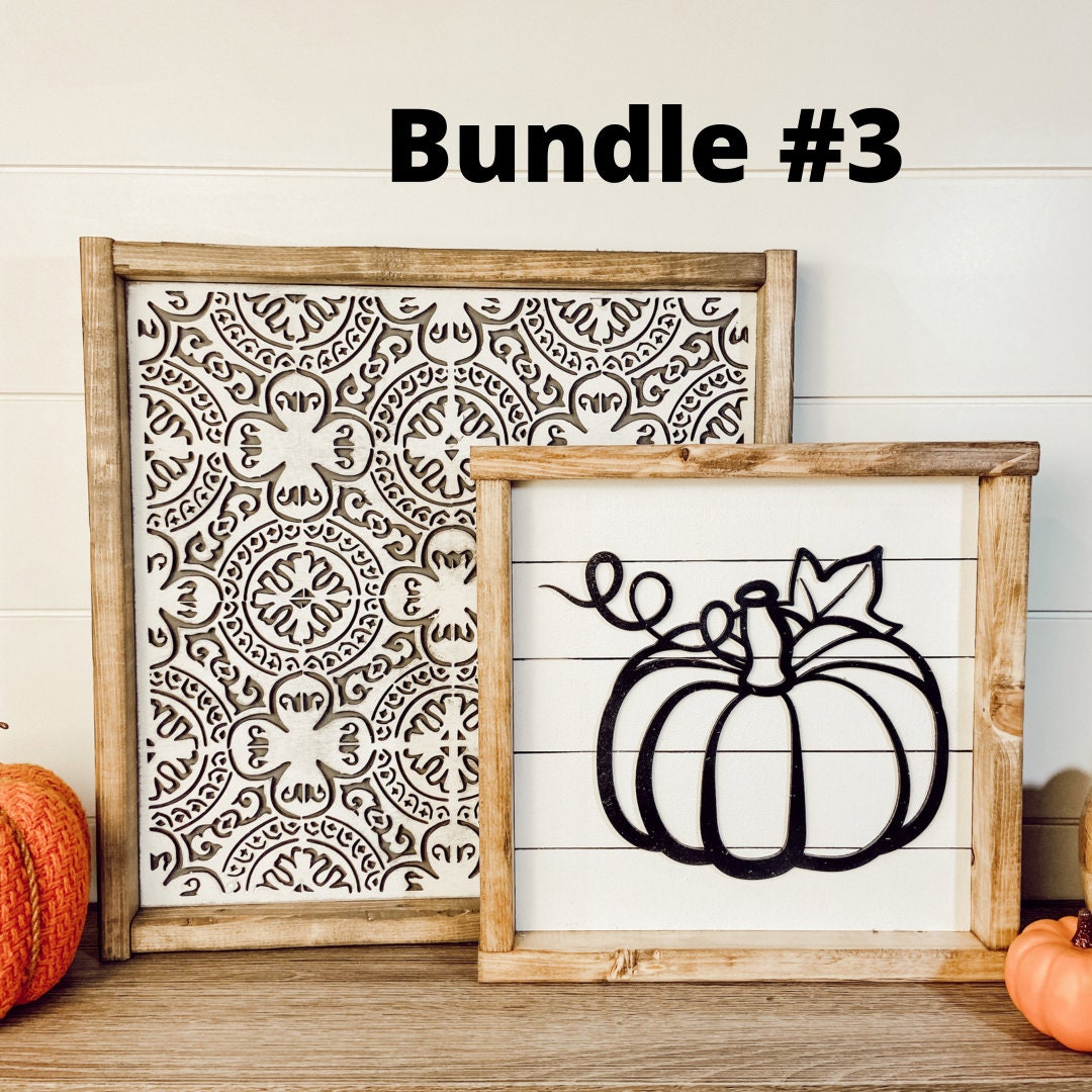 Pumpkin Bundles! Decorative background with shiplap backed pumpkin [FREE SHIPPING]