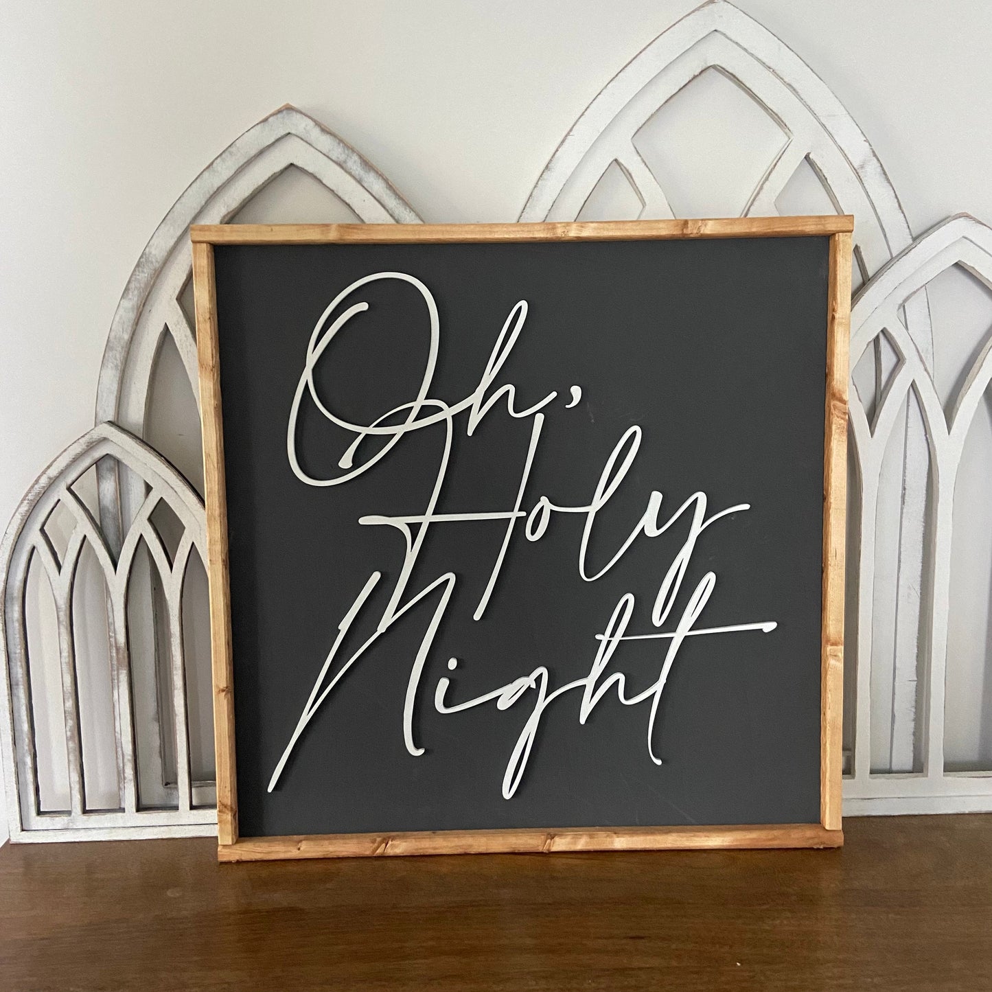 oh holy night, farmhouse Christmas, wood sign, mantle decor [FREE SHIPPING!]